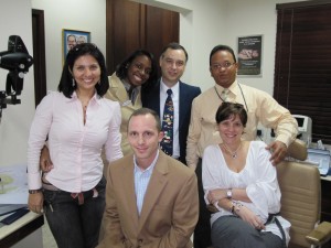 (left to right) Dr. Alejandra, Annel, Dr. Winkler, Franklin, Dr. Salazar, Dr. DeNaeyer (front/center) 